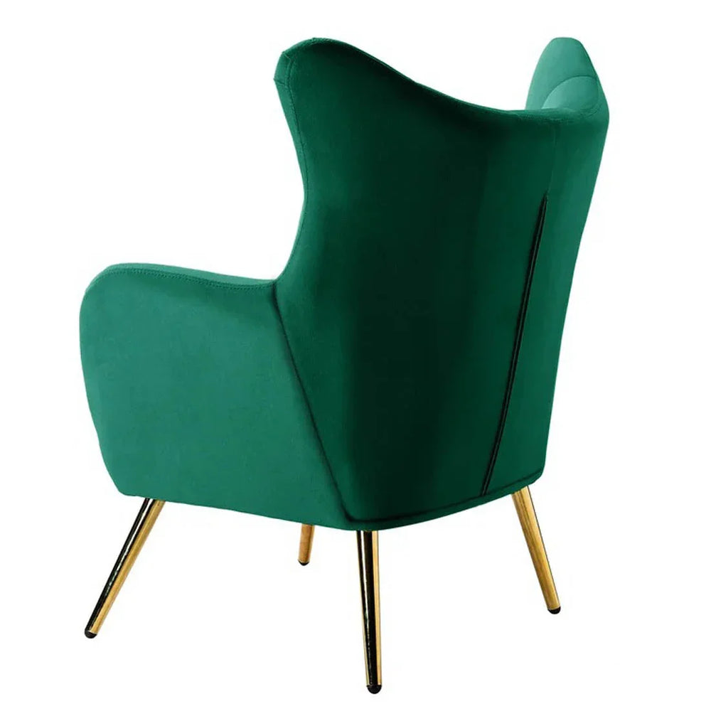 Royal Green Tufted Velvet Lounge Chair - All India Decor