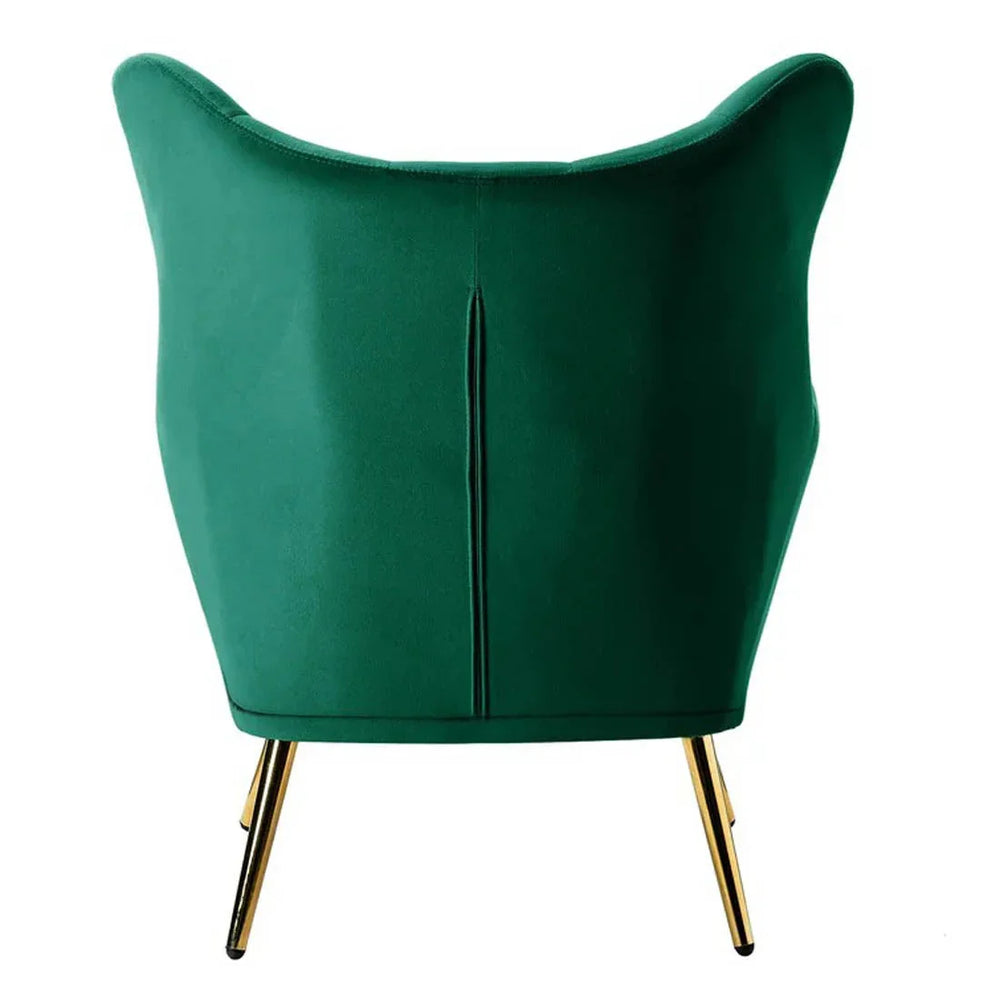 Royal Green Tufted Velvet Lounge Chair - All India Decor