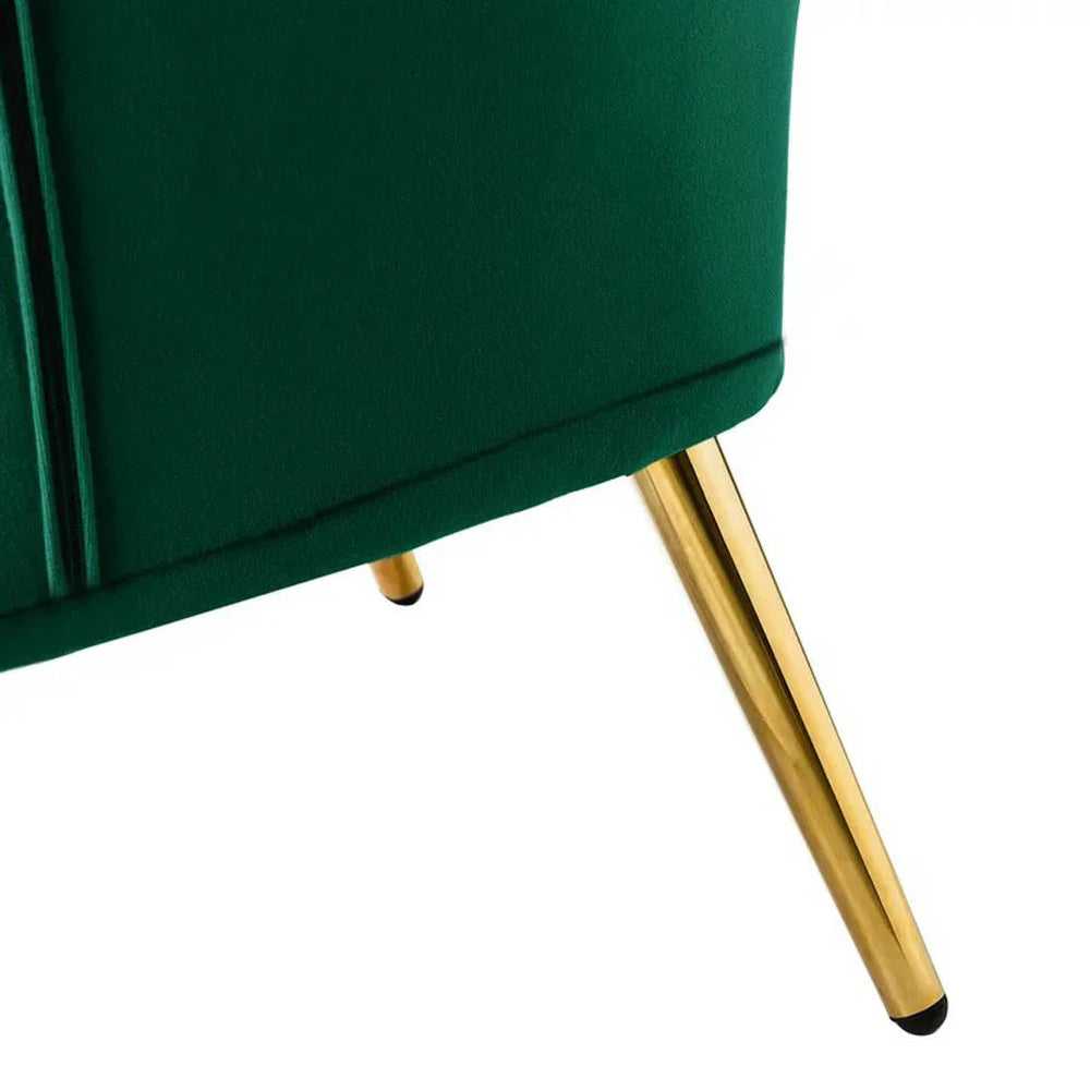 Royal Green Tufted Velvet Lounge Chair - All India Decor