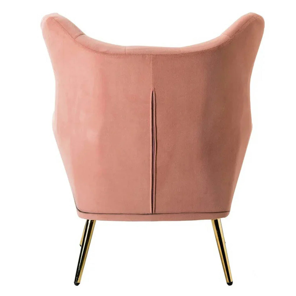 Royal Pink Tufted Velvet Lounge Chair - All India Decor