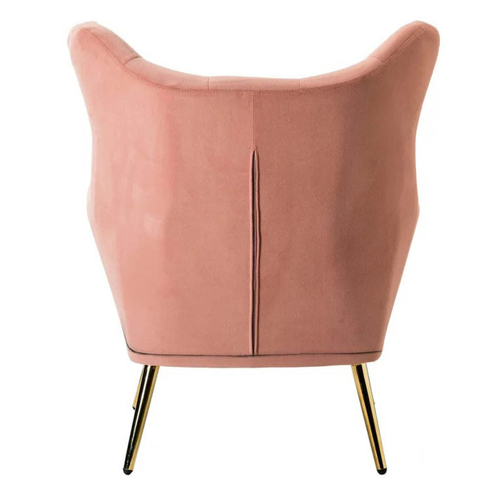 Royal Pink Tufted Velvet Lounge Chair