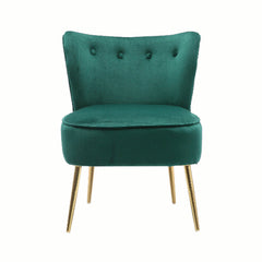 Seagreen Deep Cushioning Comfy Velvet Lounge Chair