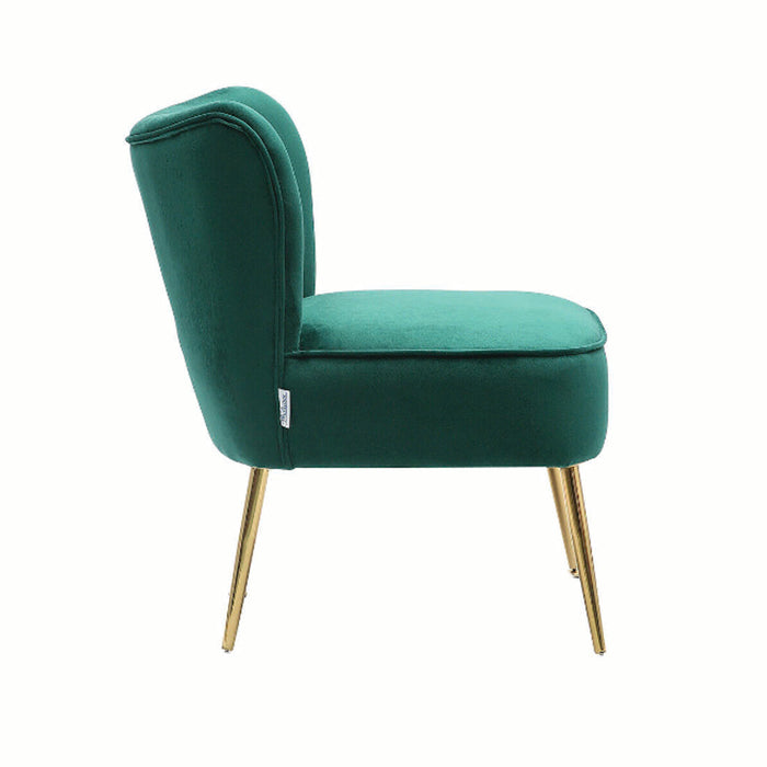 Seagreen Deep Cushioning Comfy Velvet Lounge Chair