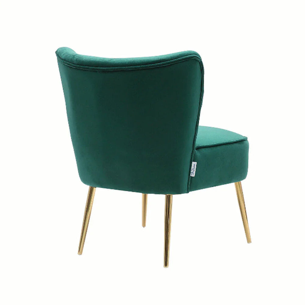 Seagreen Deep Cushioning Comfy Velvet Lounge Chair - All India Decor