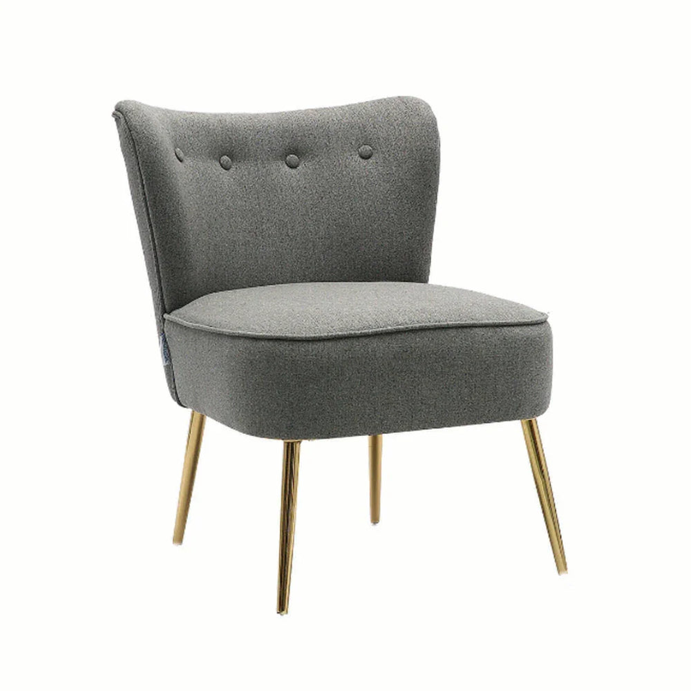 Grey Deep Cushioning Comfy Velvet Lounge Chair - All India Decor