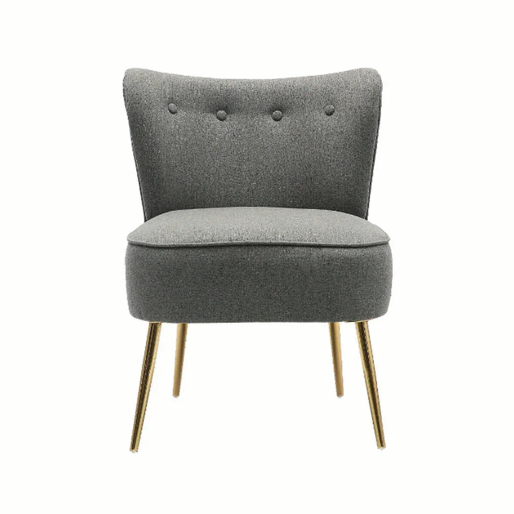 Grey Deep Cushioning Comfy Velvet Lounge Chair - All India Decor