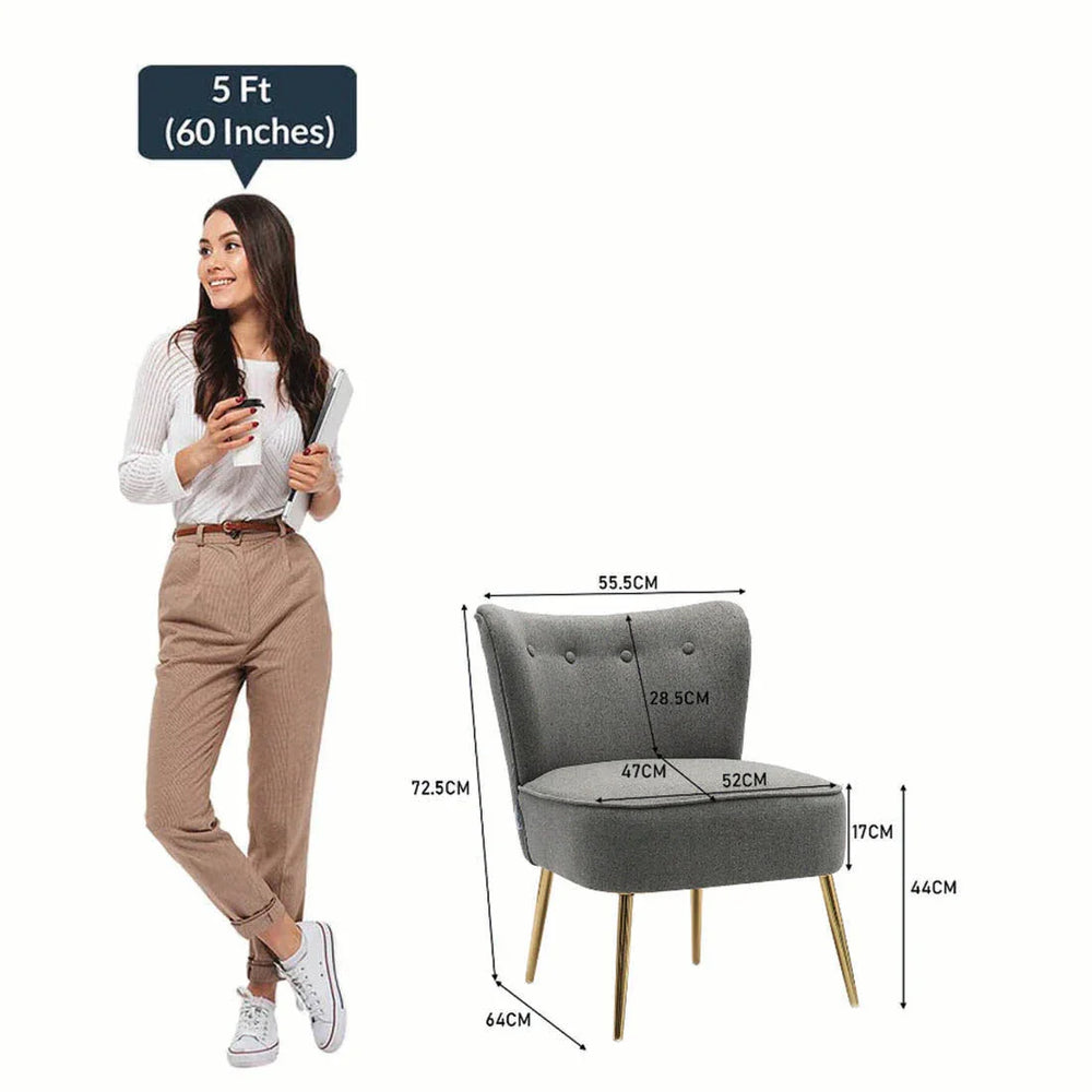 Grey Deep Cushioning Comfy Velvet Lounge Chair - All India Decor