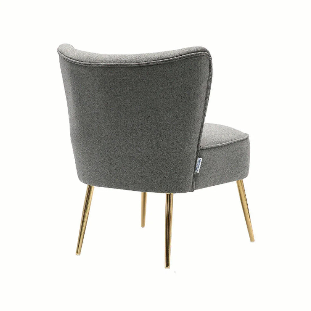 Grey Deep Cushioning Comfy Velvet Lounge Chair - All India Decor