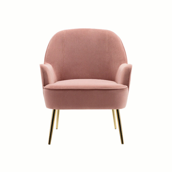 Cake Pink Cushiony Luxury Velvet Lounge Chair