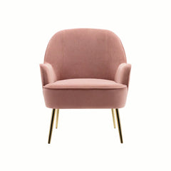Cake Pink Cushiony Luxury Velvet Lounge Chair - All India Decor