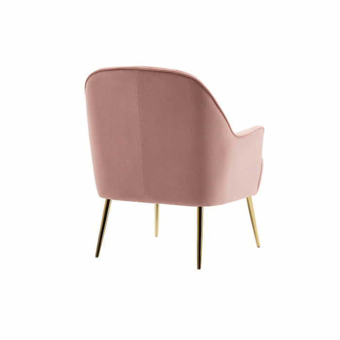 Cake Pink Cushiony Luxury Velvet Lounge Chair