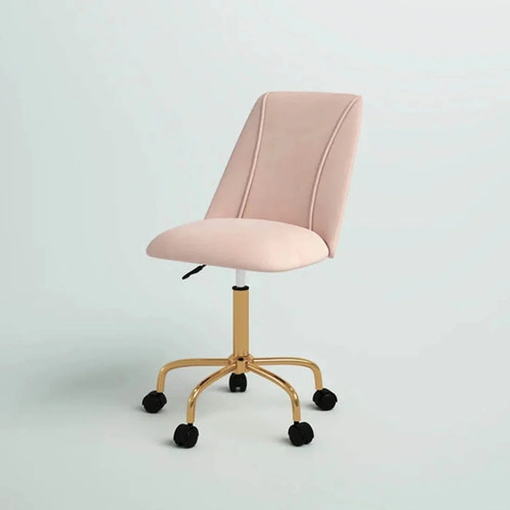 Baby Pink Velvet Luxury Swivel Chair - All India Decor