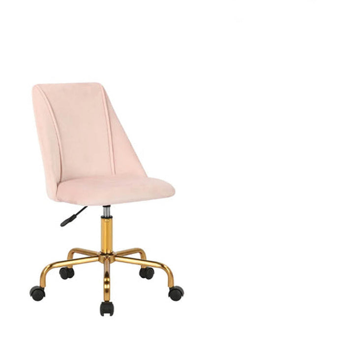 Baby Pink Velvet Luxury Swivel Chair