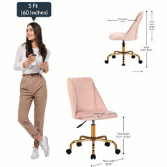 Baby Pink Velvet Luxury Swivel Chair - All India Decor