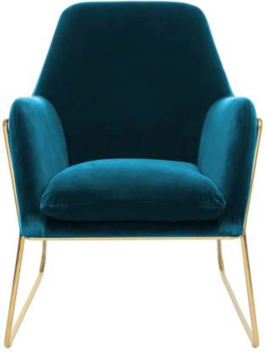 Lush Seagreen Glamorous Velvet Lounge Chair - All India Decor