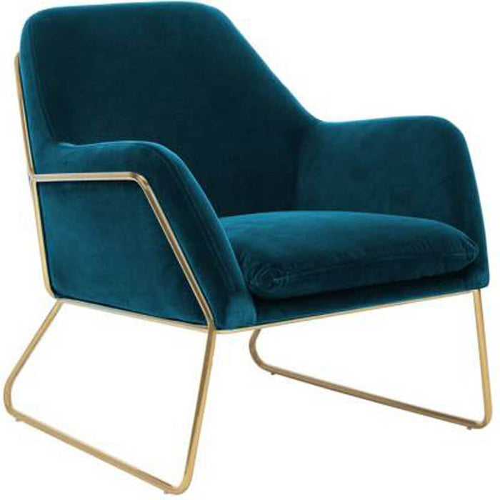 Lush Seagreen Glamorous Velvet Lounge Chair