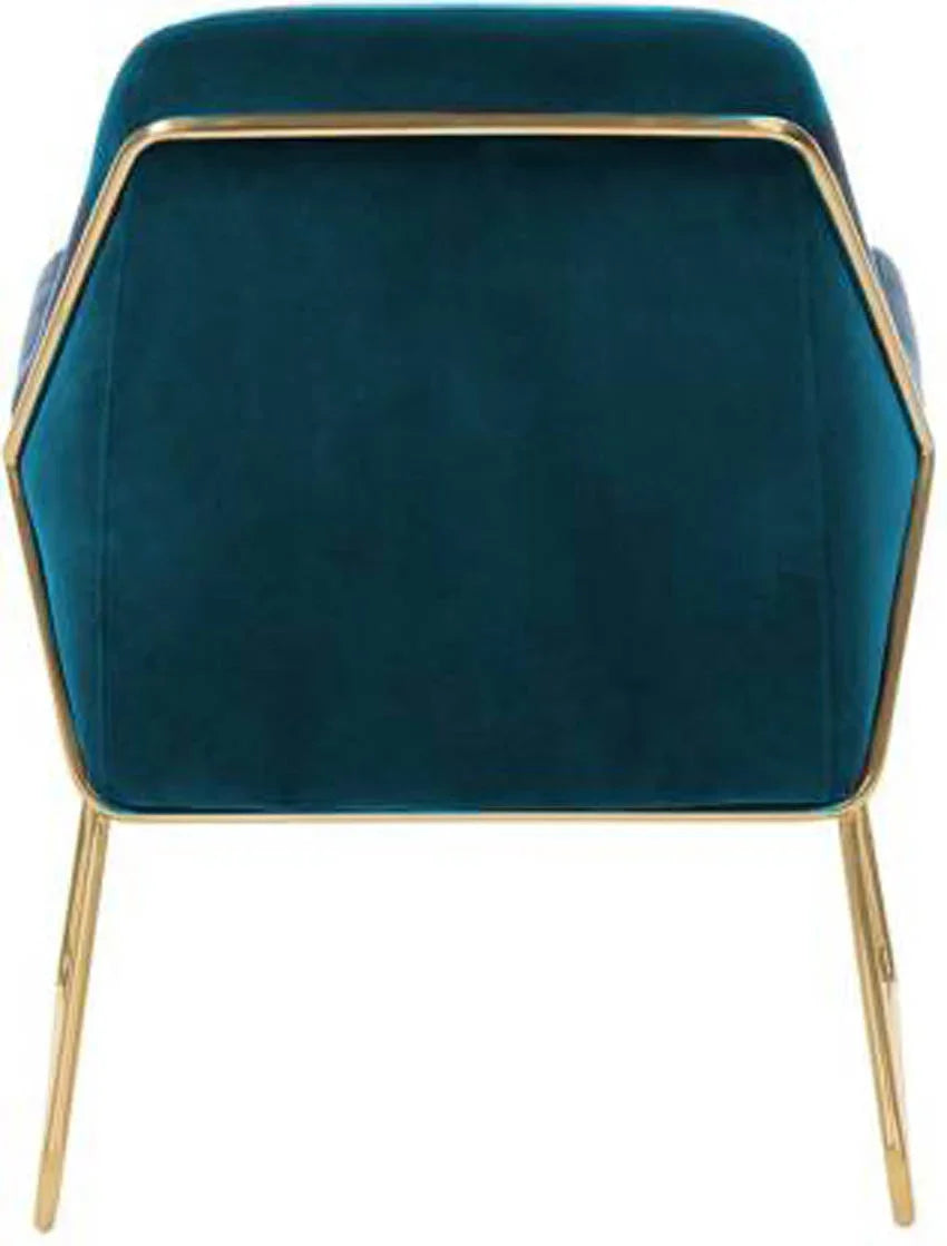 Lush Seagreen Glamorous Velvet Lounge Chair - All India Decor