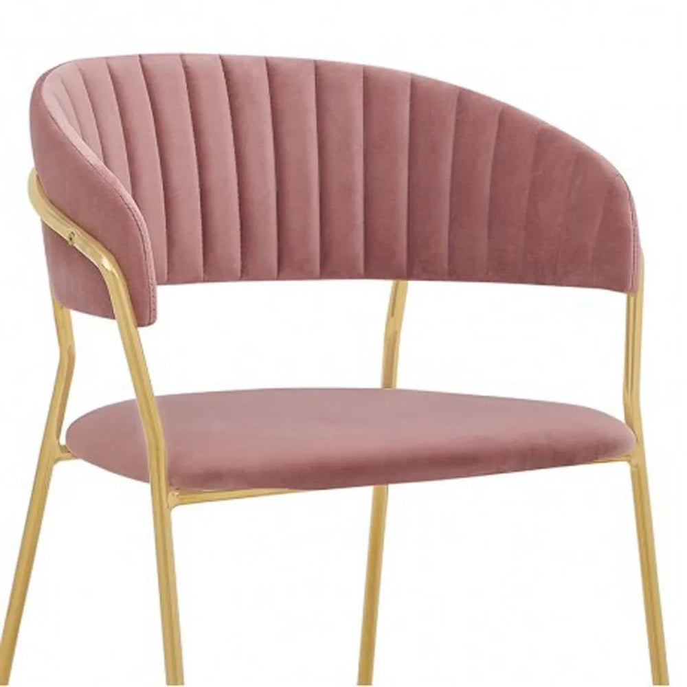 Contemporary Designer Comfort Pink Lounge Chair - All India Decor