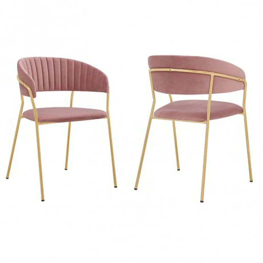 Contemporary Designer Comfort Pink Lounge Chair - All India Decor