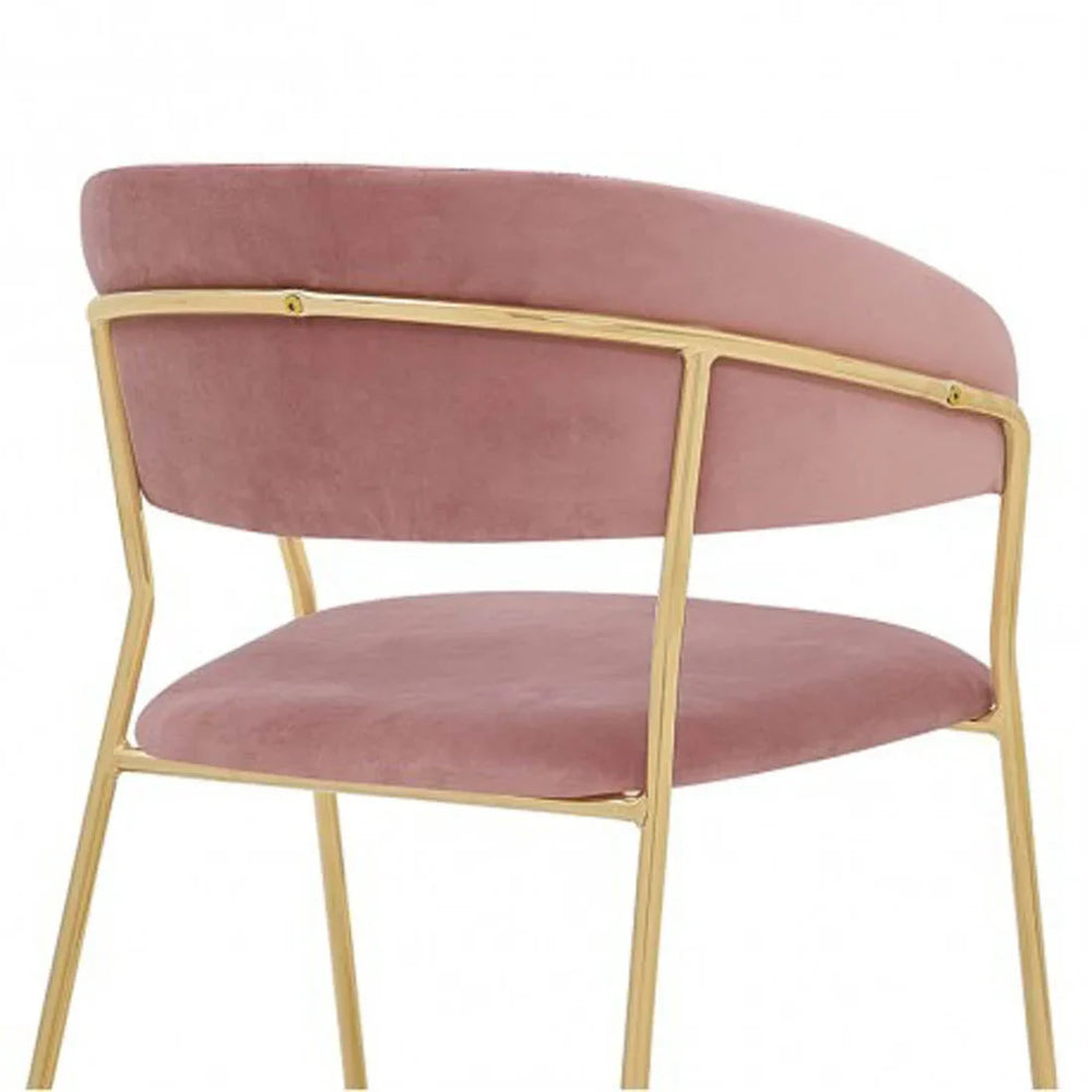Contemporary Designer Comfort Pink Lounge Chair - All India Decor