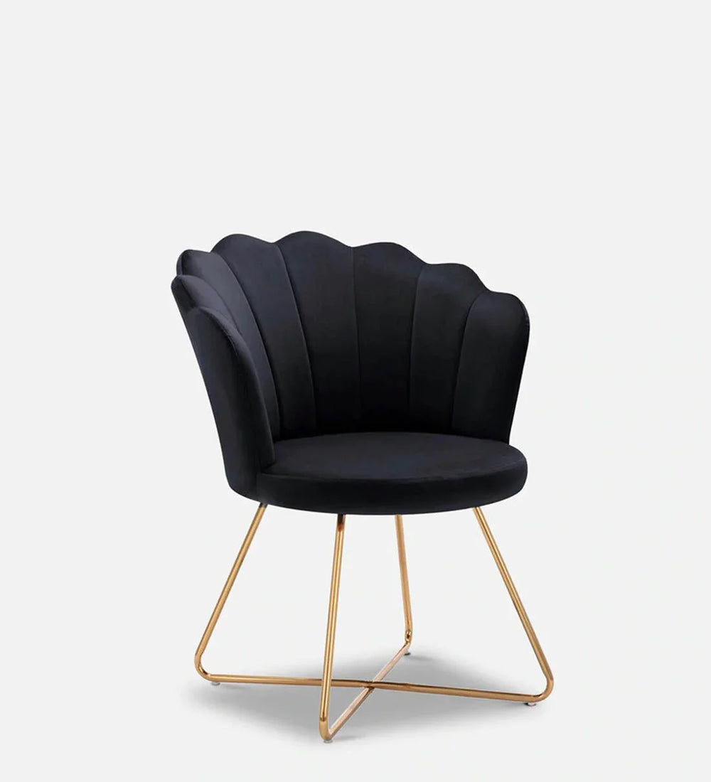 Charcoal Grey Rounded Back Velvet Lounge Chair - All India Decor