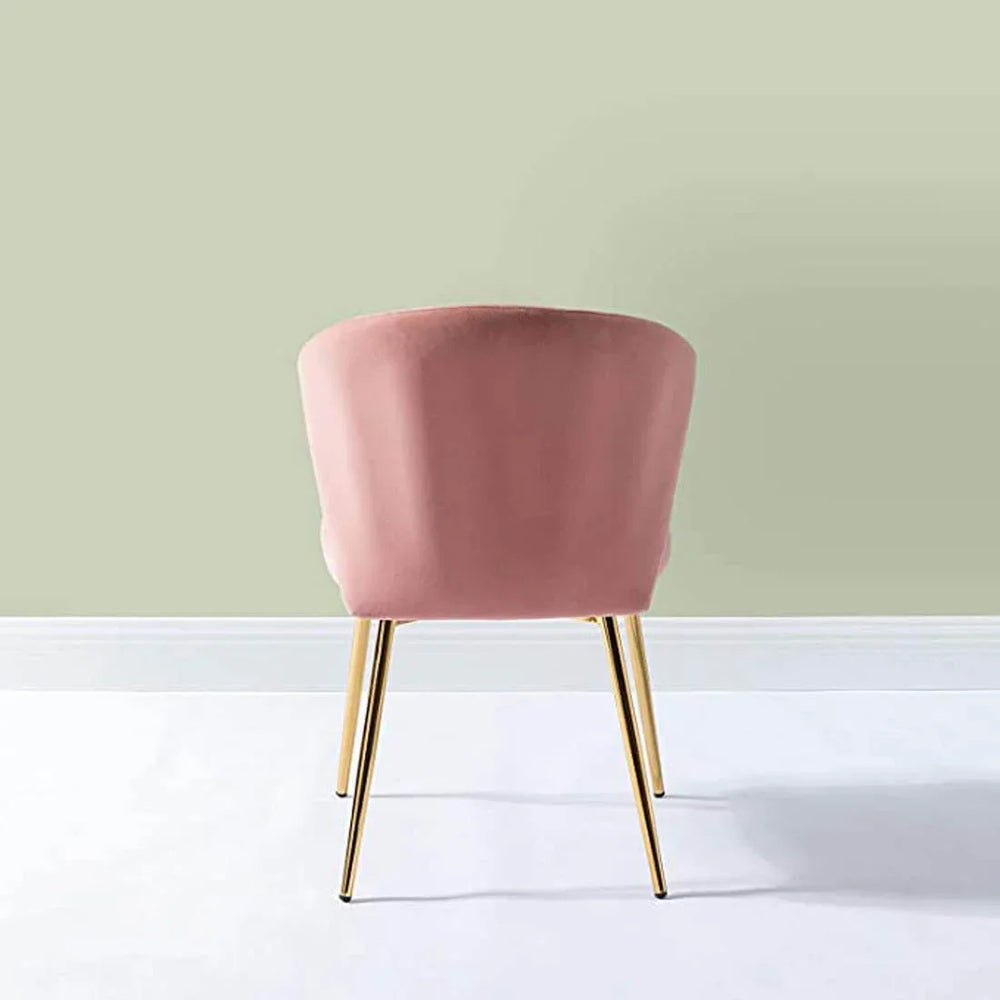 Pink Velvet Tufted Luxury Lounge Chair - All India Decor