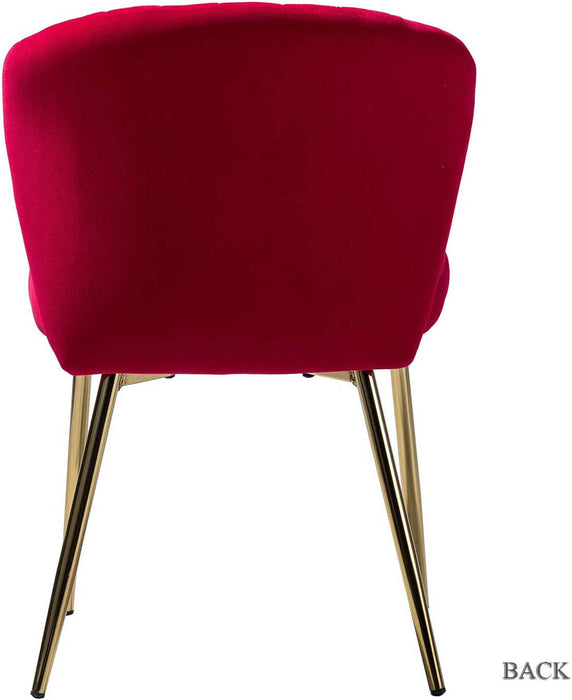 Red Velvet Tufted Luxury Lounge Chair