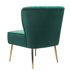 Classic Curved Back Teal Velvet Lounch Chair