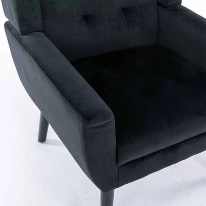 Urban Black Super Soft Velvet Armchair