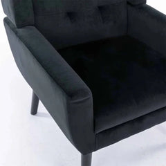 Urban Black Super Soft Velvet Armchair - All India Decor