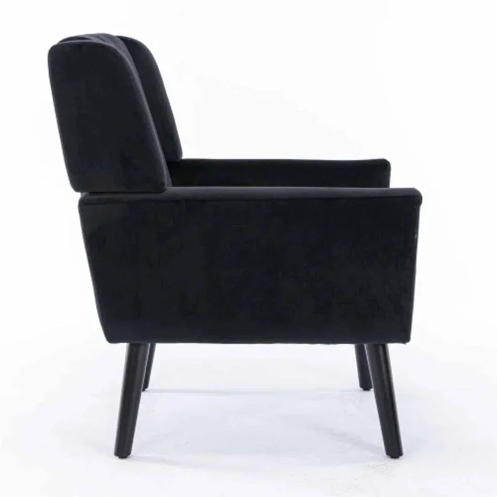 Urban Black Super Soft Velvet Armchair - All India Decor