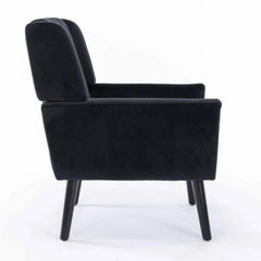Urban Black Super Soft Velvet Armchair - All India Decor