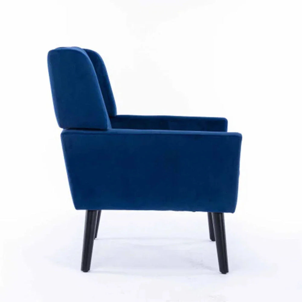 Urban Blue Super Soft Velvet Armchair - All India Decor