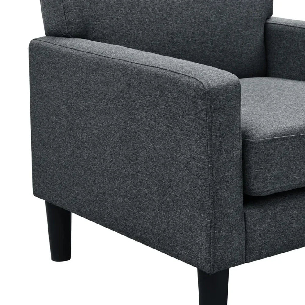Grey Standard Velvet Chair With Ottoman - All India Decor