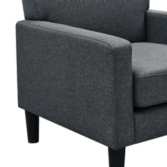 Grey Standard Velvet Chair With Ottoman - All India Decor