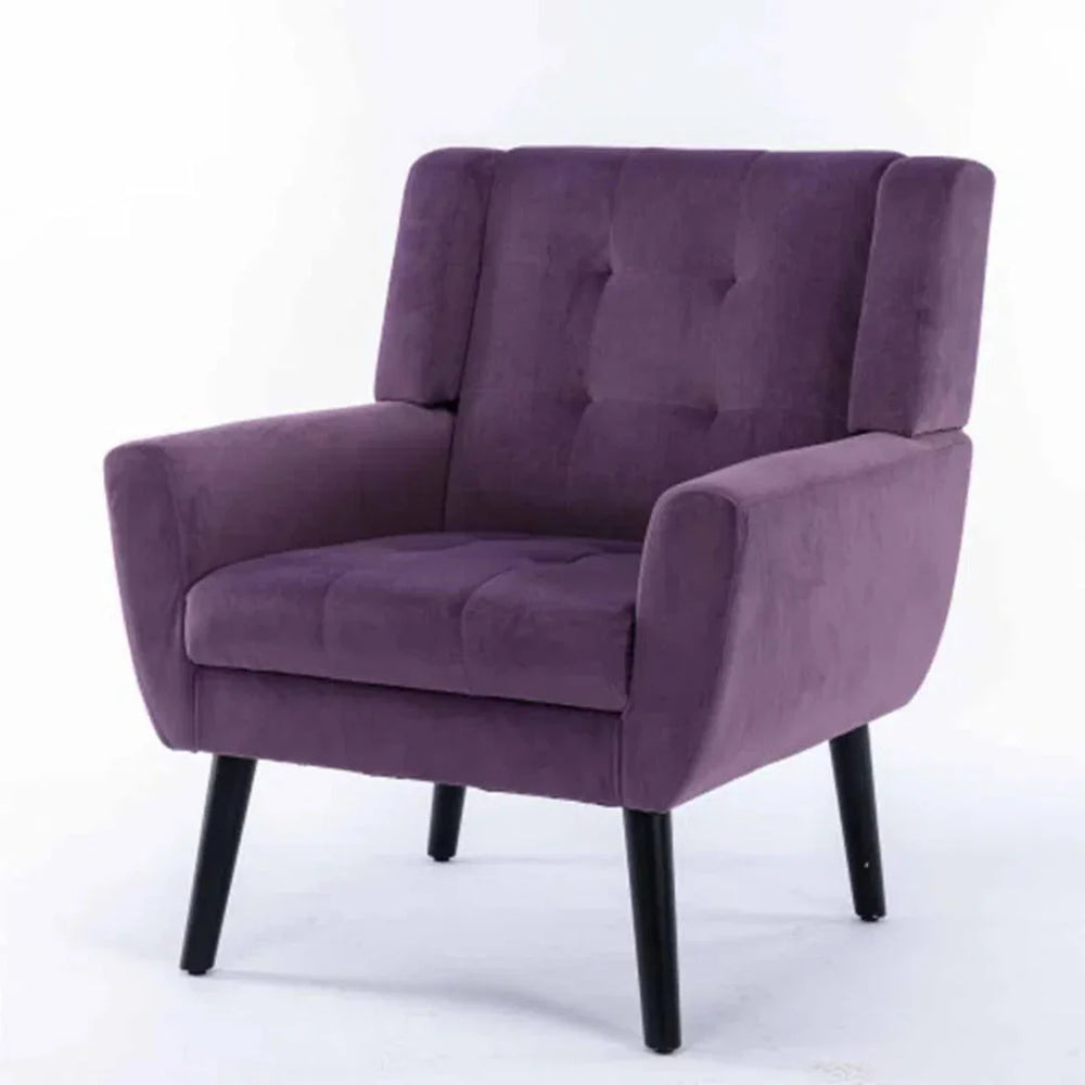 Urban Purple Super Soft Velvet Armchair - All India Decor