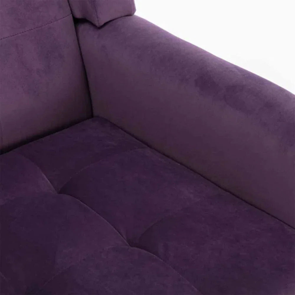Urban Purple Super Soft Velvet Armchair - All India Decor