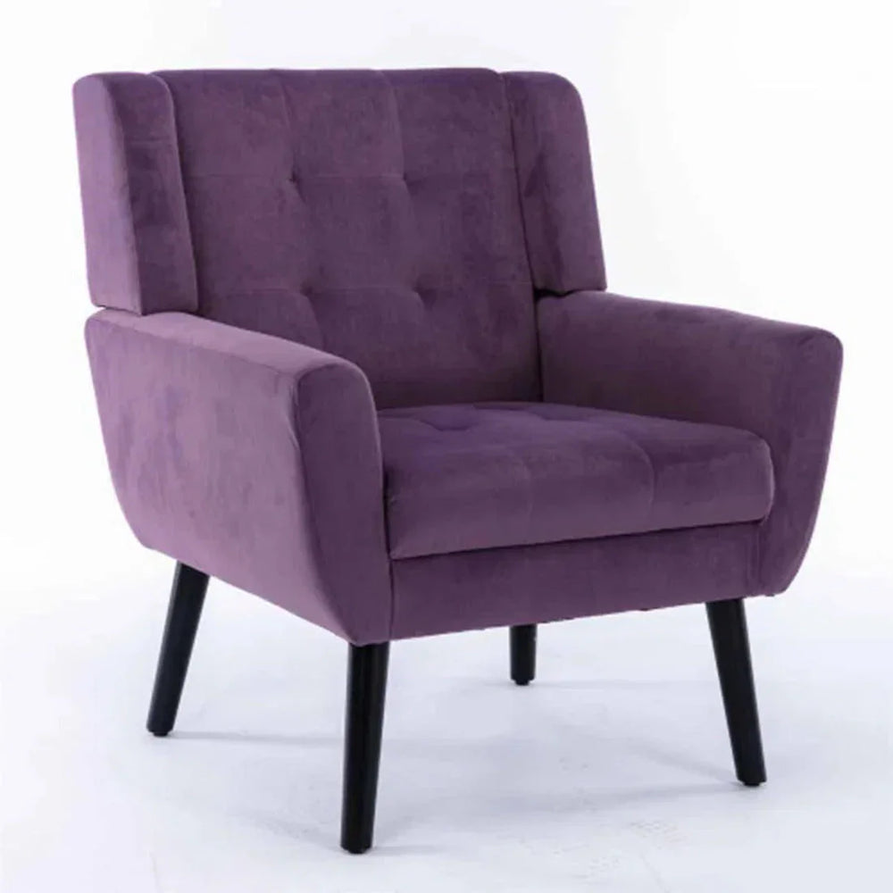 Urban Purple Super Soft Velvet Armchair - All India Decor
