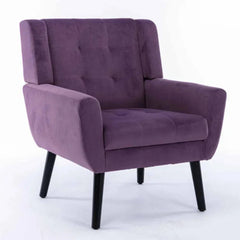 Urban Purple Super Soft Velvet Armchair - All India Decor