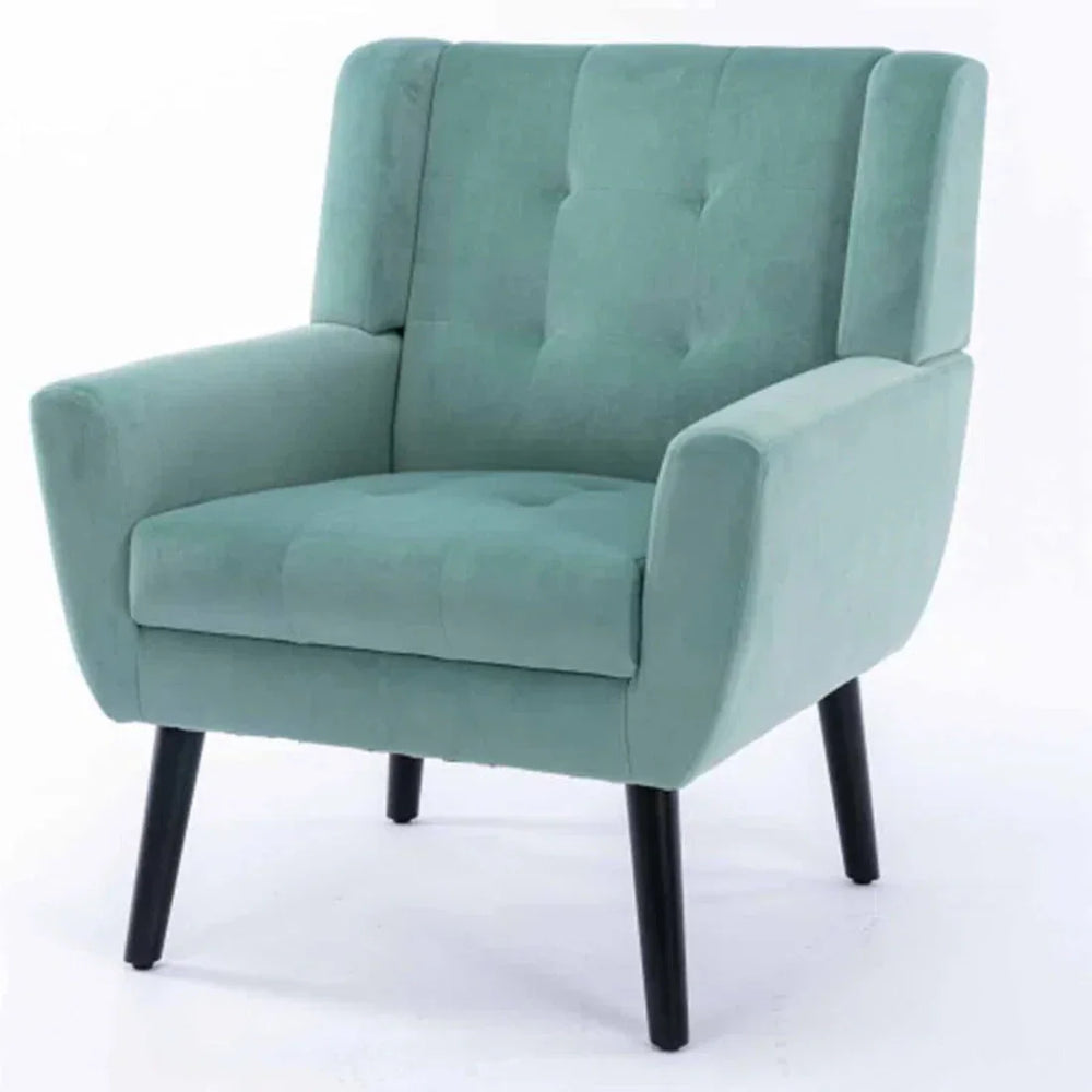 Urban Teal Super Soft Velvet Armchair - All India Decor