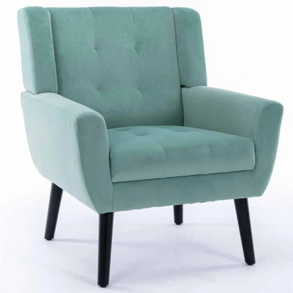 Urban Teal Super Soft Velvet Armchair - All India Decor