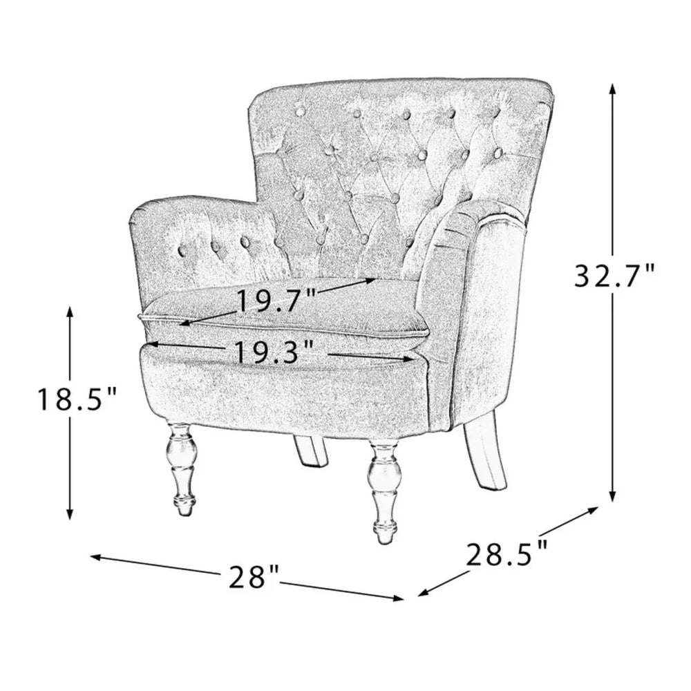 Detailed Tufted Super Comfy Yellow Velvet Lounge Chair - All India Decor
