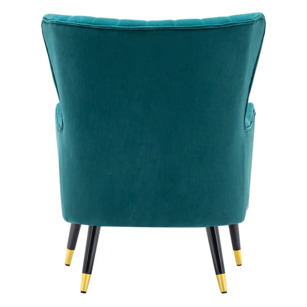 Emerald Chic Tufted Accent Chair With Cushion - All India Decor