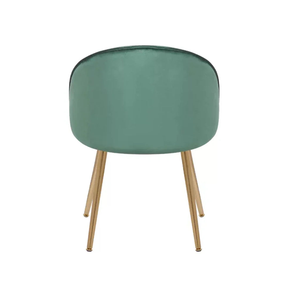 Golden Legged Luxury Green Velvet Accent Chair - All India Decor