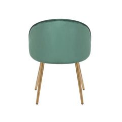 Golden Legged Luxury Green Velvet Accent Chair