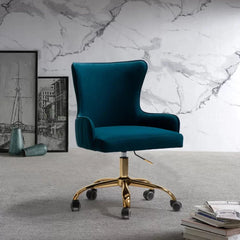Luxury Emerald Velvet Armchair With Golden Base - All India Decor