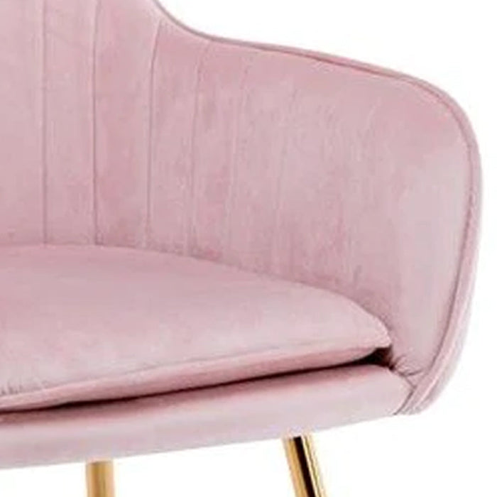 High Tufted Back Luxury Baby Pink Lounge Chair