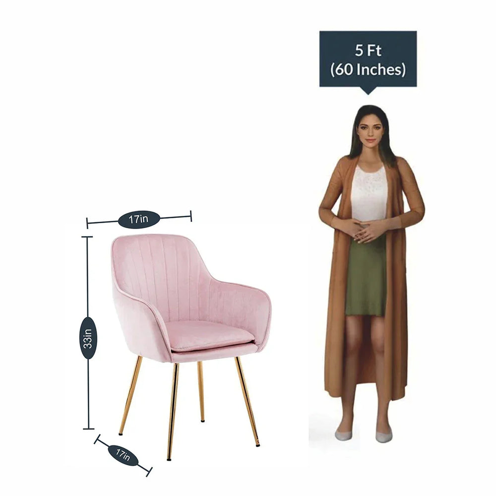 High Tufted Back Luxury Baby Pink Lounge Chair - All India Decor