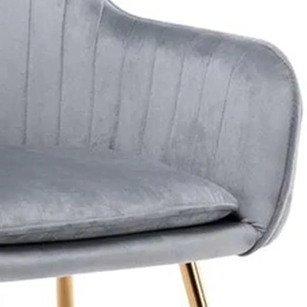 High Tufted Back Luxury Grey Lounge Chair - All India Decor