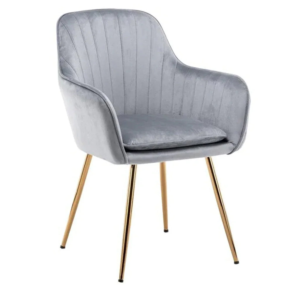 High Tufted Back Luxury Grey Lounge Chair - All India Decor